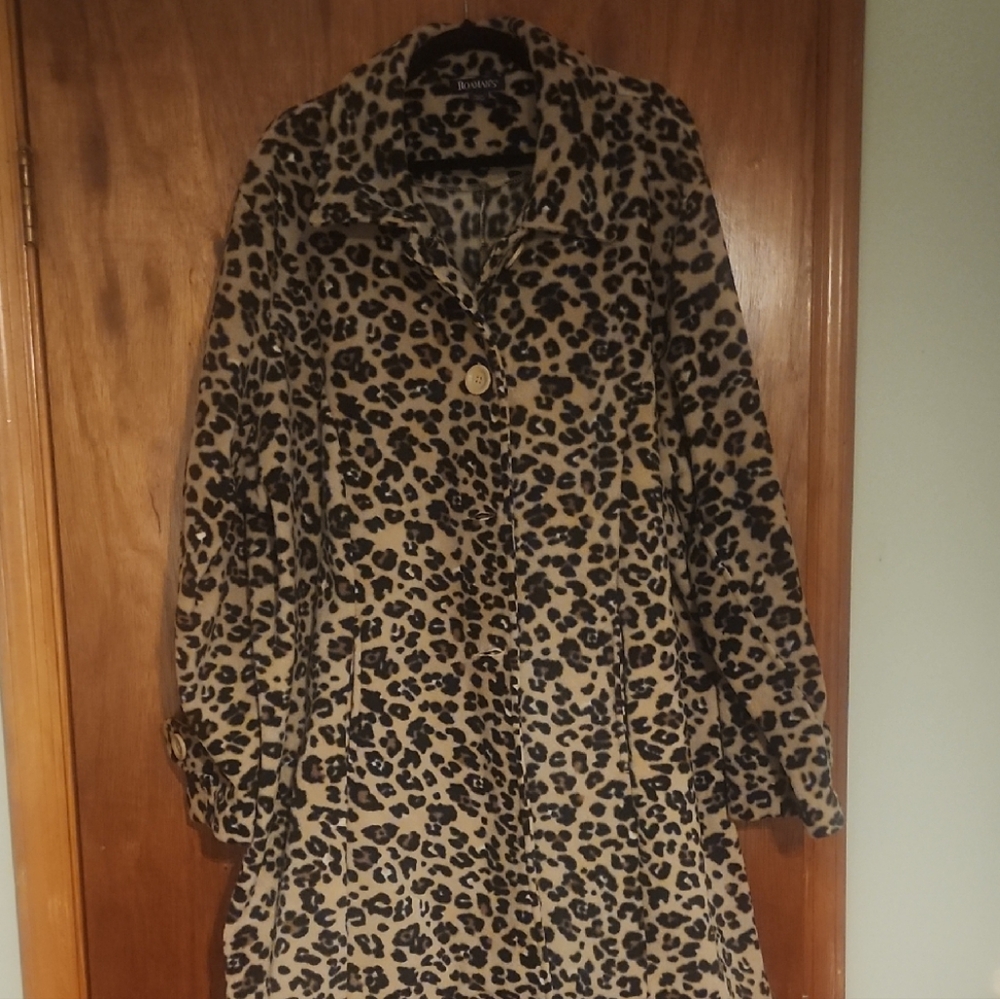 ROAMANS Beautiful Women's Leopard Print Coat
